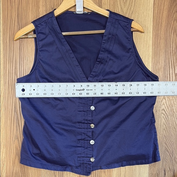 Elegant Dark Purple Cotton Women’s Vest by Isabella Bird - Picture 5 of 7